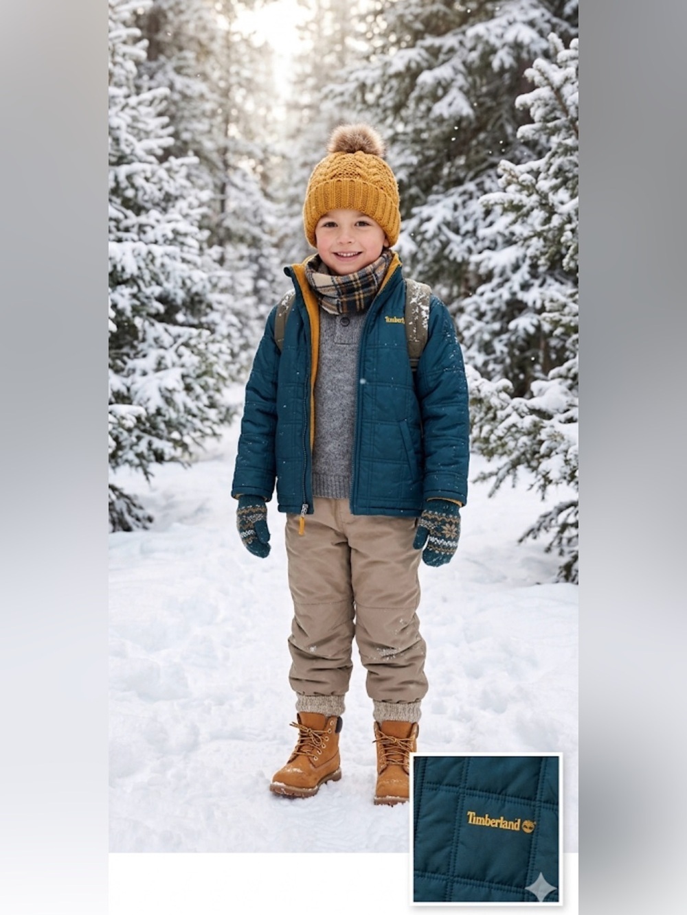 Timberland kids jacket in size 4 winter , cold time ready camping etc
